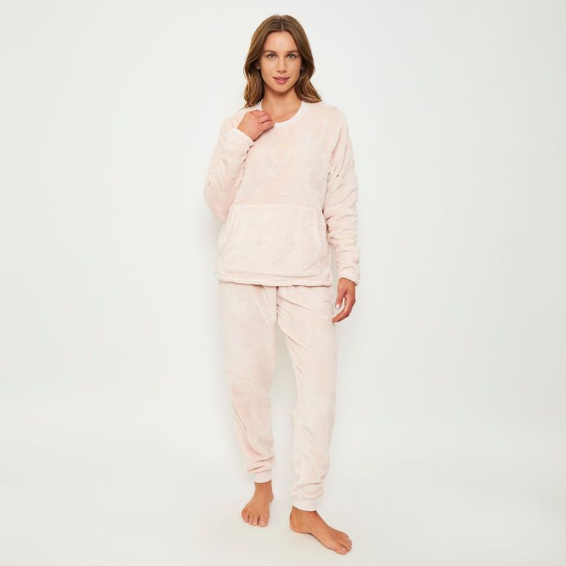 Pijama Mujer Largo Polar Fleece Palmers 6022BCRE-0