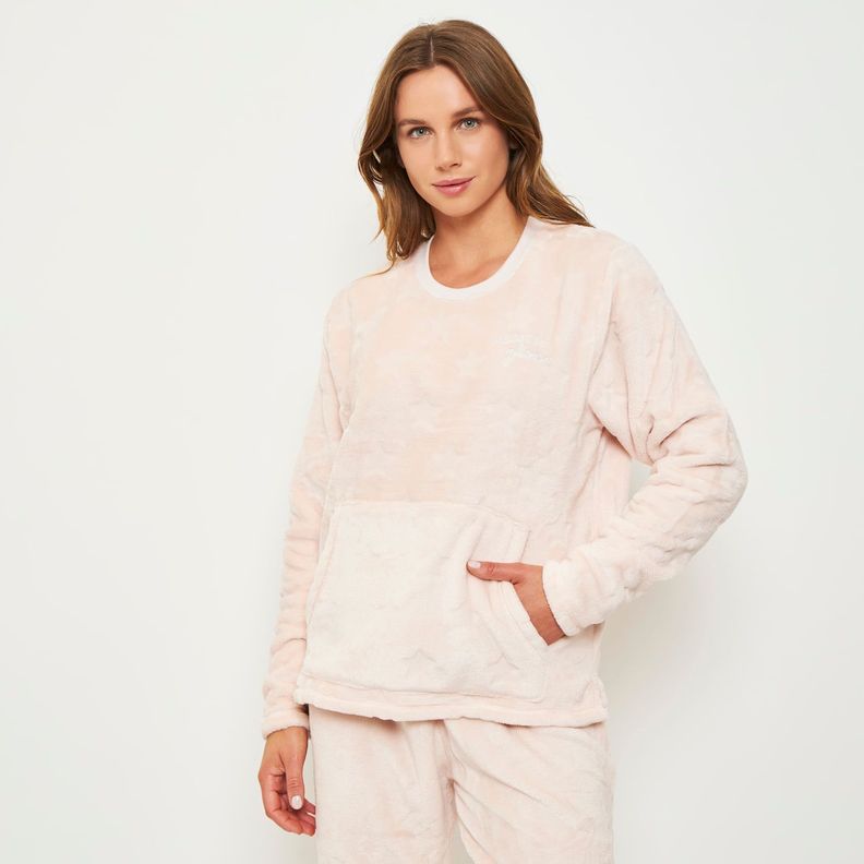 Pijama Mujer Largo Polar Fleece Palmers 6022BCRE-1