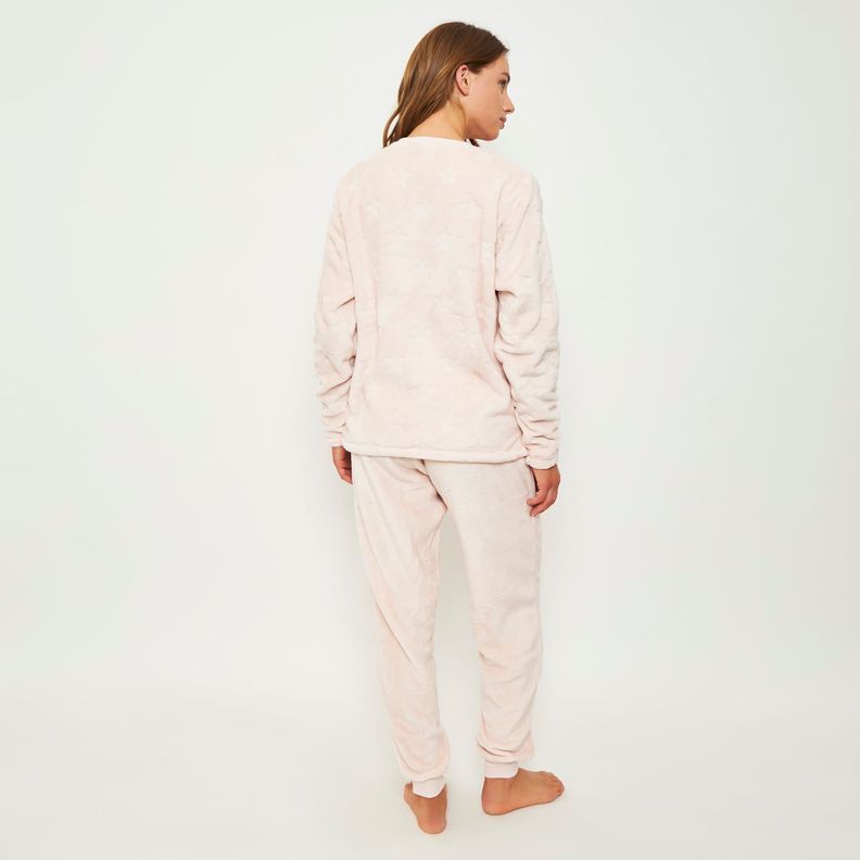 Pijama Mujer Largo Polar Fleece Palmers 6022BCRE-2