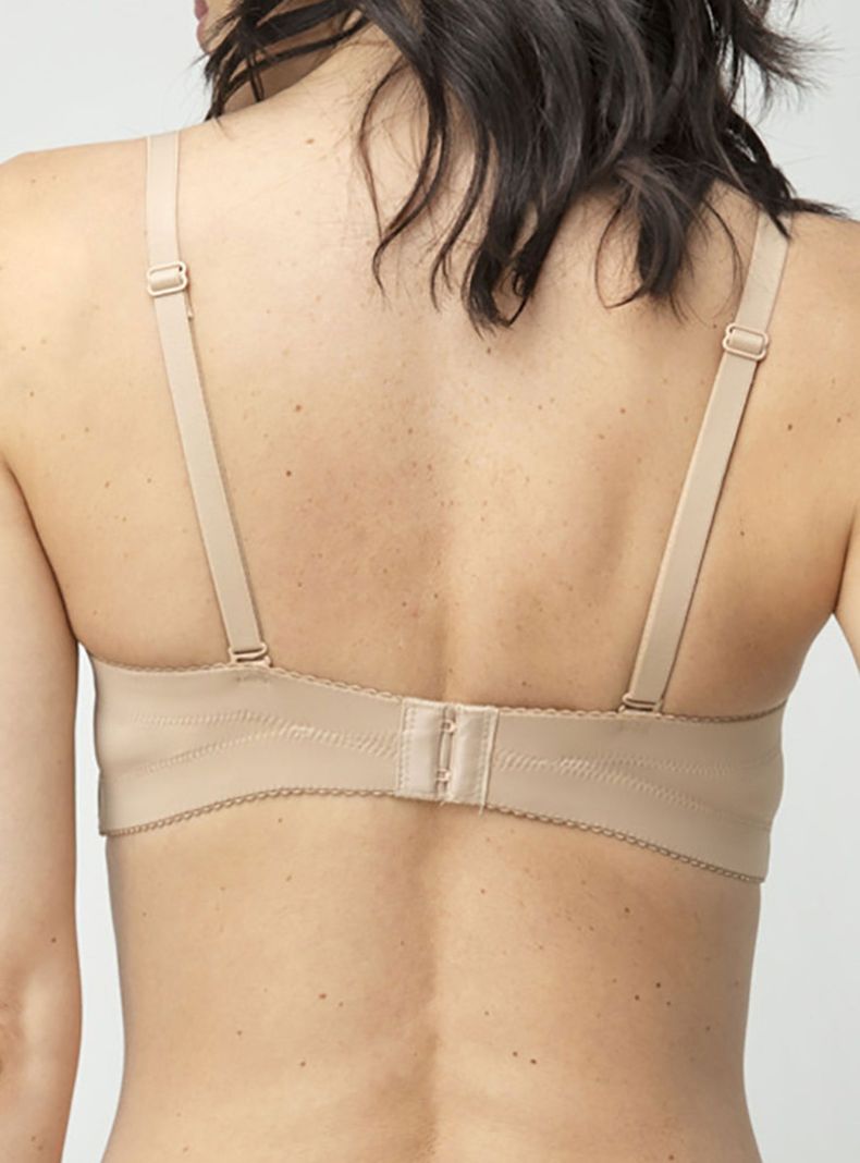 Sostén Strapless Push Up Microfibra Y Encaje ChicFrance-1
