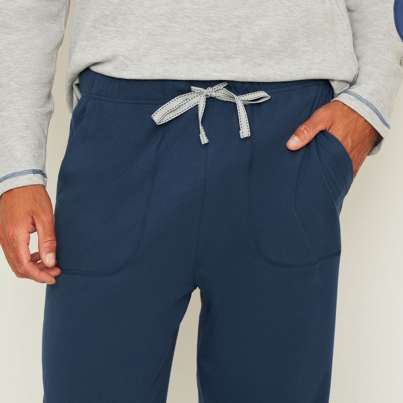 Pijama Hombre Largo Algodón Interlock Palmers 8245BAZU-3