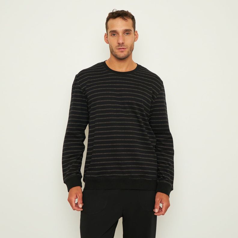 Pijama Hombre Largo Algodón Interlock Palmers 8248CNEG-1