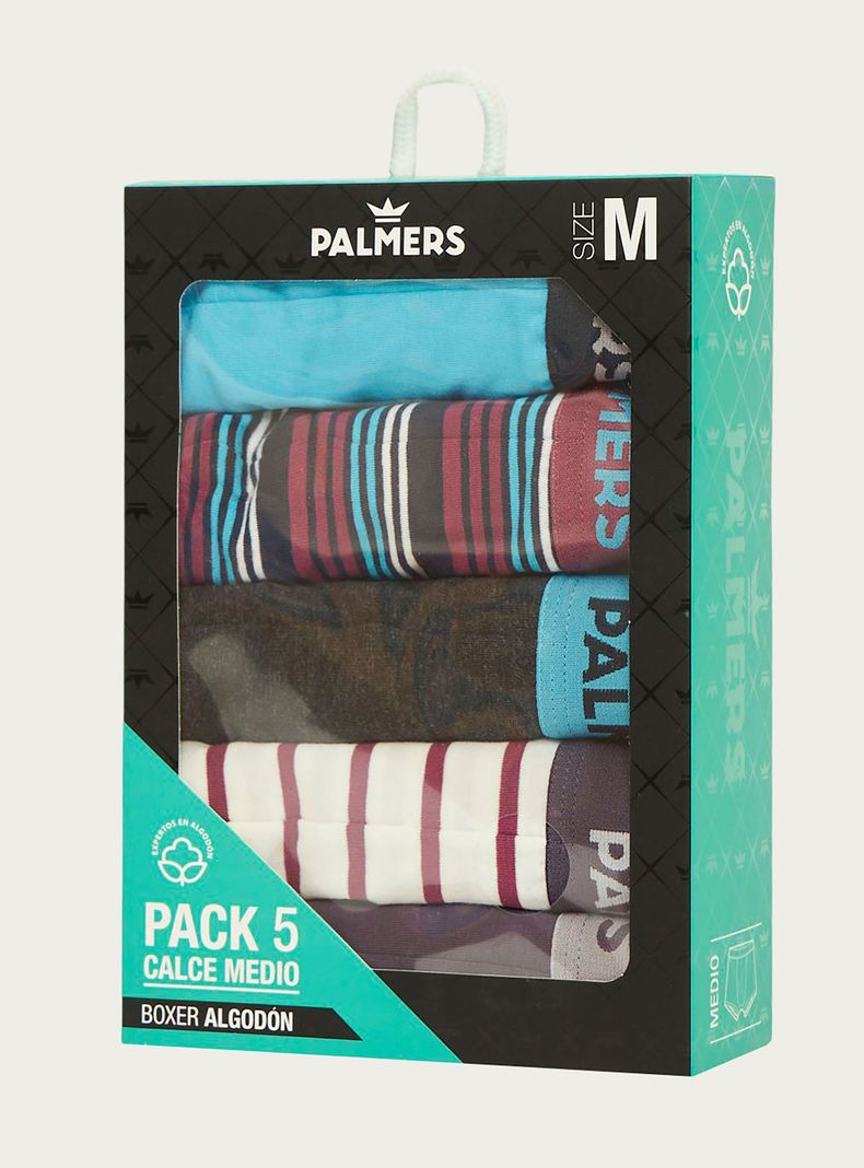 Pack 5 Boxer Medio Algodón Palmers P5109l10-1