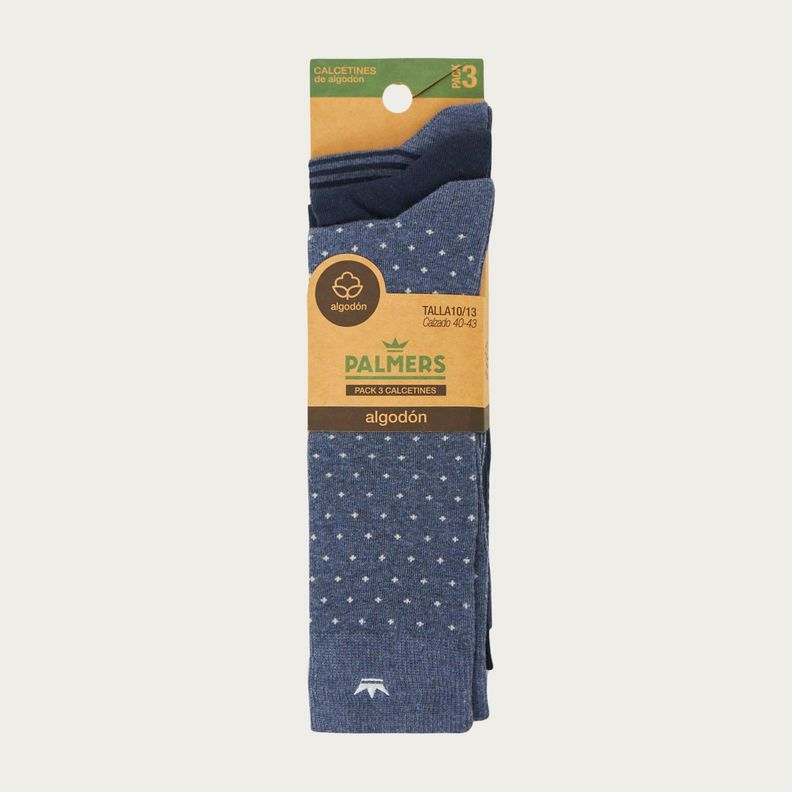 Pack 3 Calcetines De Vestir Algodón Palmers Hombre P3504M23-4