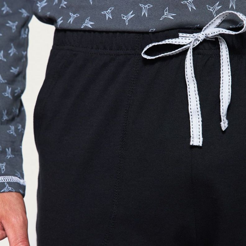 Pijama Hombre Largo Algodón Jersey Palmers 8235CGRO-3
