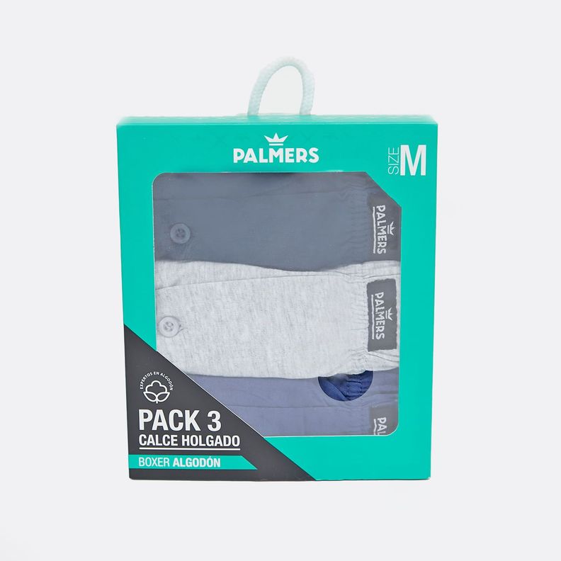 Pack 3 Boxer Holgado Algodón P3110k04 Hombre Palmers-6