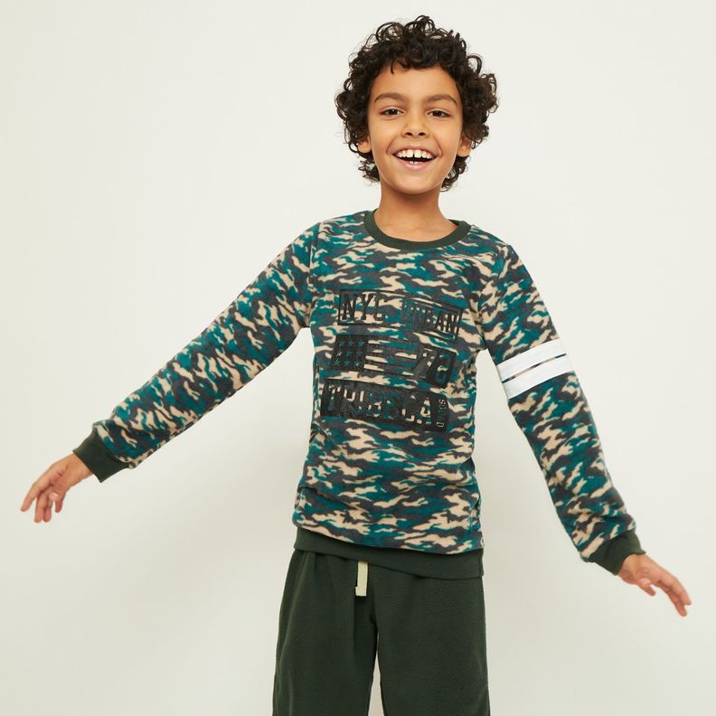 Pijama Niño Largo Micropolar Palmers 87234GRI-1