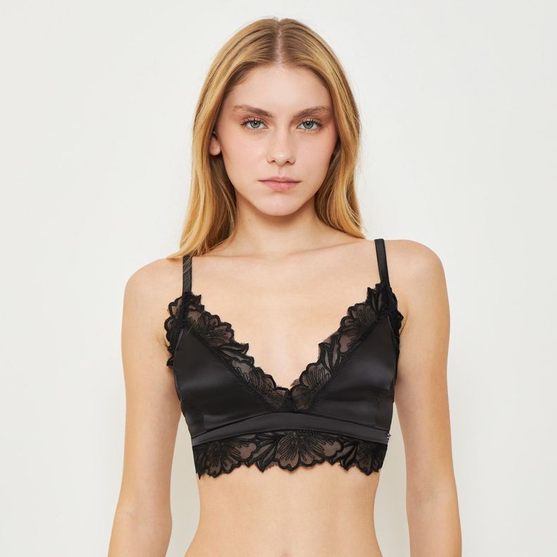 Bralette Satin Chic France 30633NEG-0