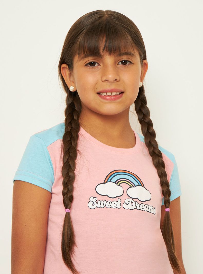 Pijama Corto Kids Girls Jersey Gris 66226-2