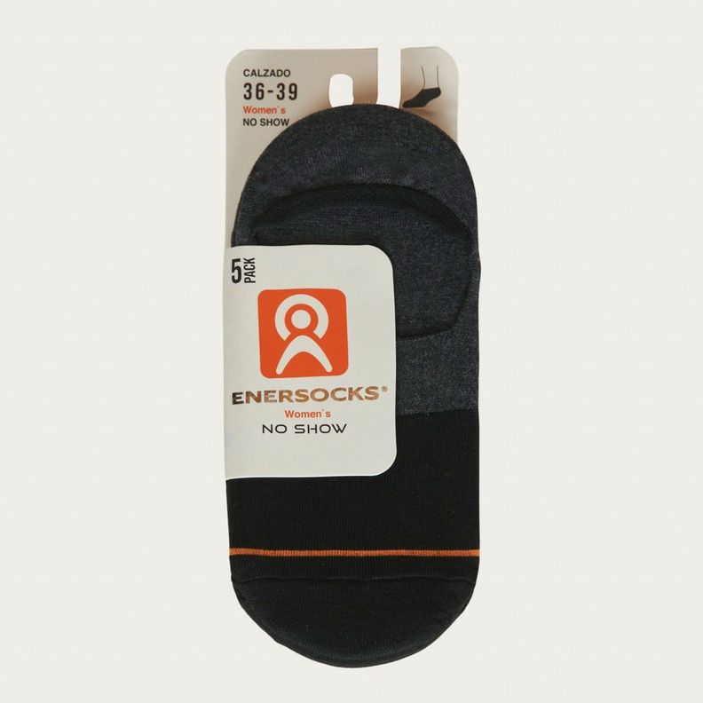 Pack 5 Calcetines No Show Mujer Enersocks 80963neg-5