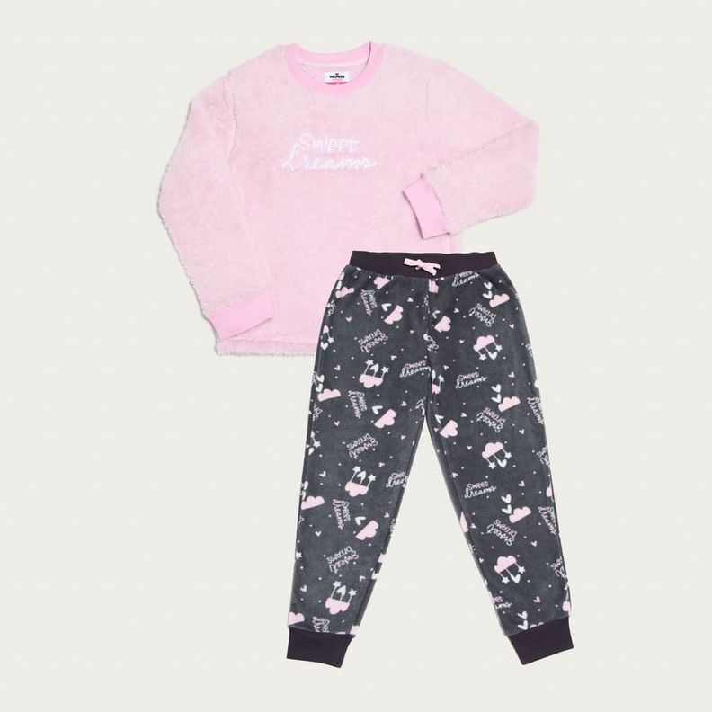 Pijama Niña Largo Micropolar Palmers 67237ROS-0
