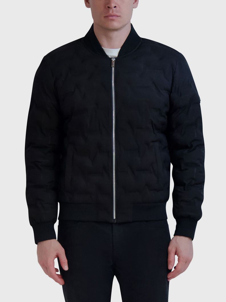 Chaqueta bomber acolchada Negra