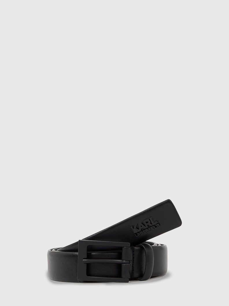 Cinturon en cuero K / Pebble Negro Karl Lagerfeld S