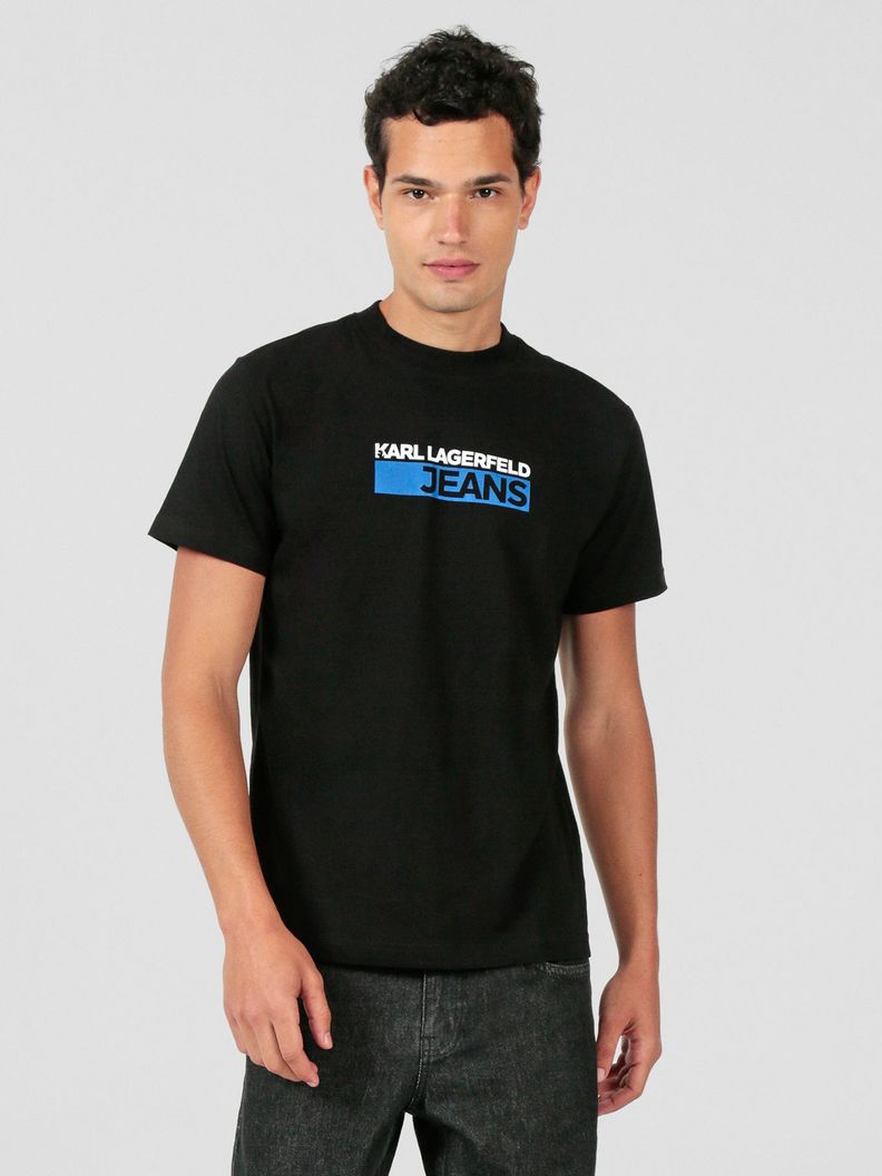 Polera slim con logo Negro Karl Lagerfeld