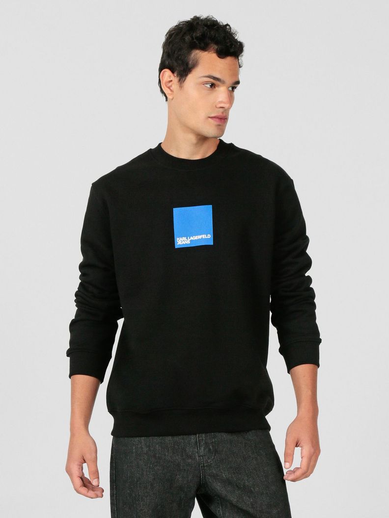 Polerón regular con logo en caja Negro Karl Lagerfeld