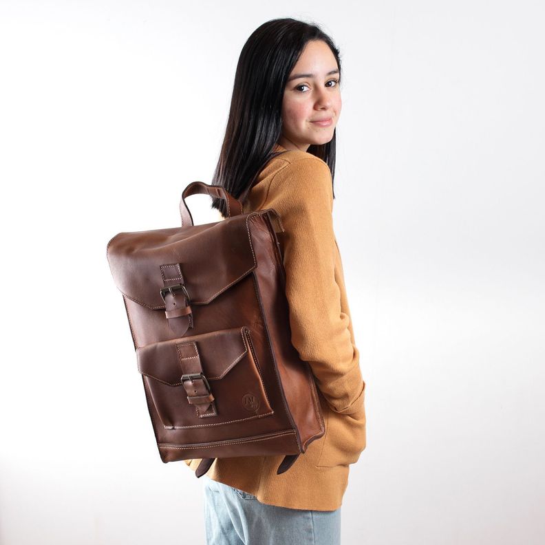Mochila Cuero Unisex Modelo Franco-4