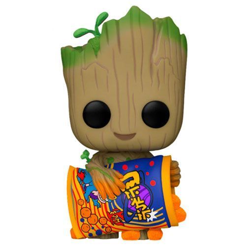 Funko Pop 1196 - I Am Groot: Groot With Cheese Puffs (Flocked)-1