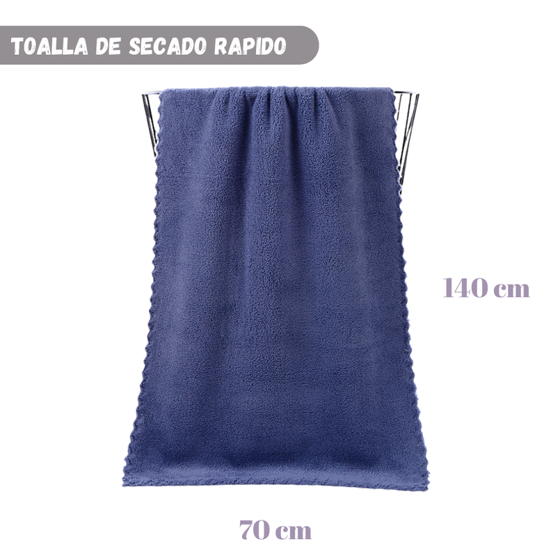 Pack 3 Toalla De Baño Microfibra Secado Rapido Deporte Viaje-1
