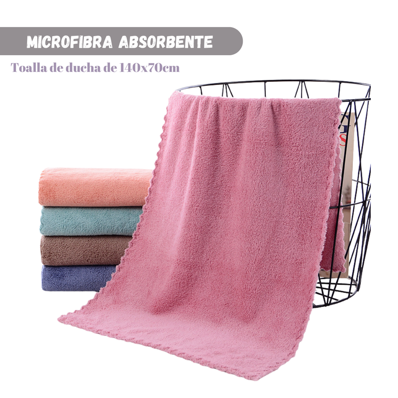 Pack 3 Toalla De Baño Surtidas Microfibra Secado Rapido Deporte Viaje-3