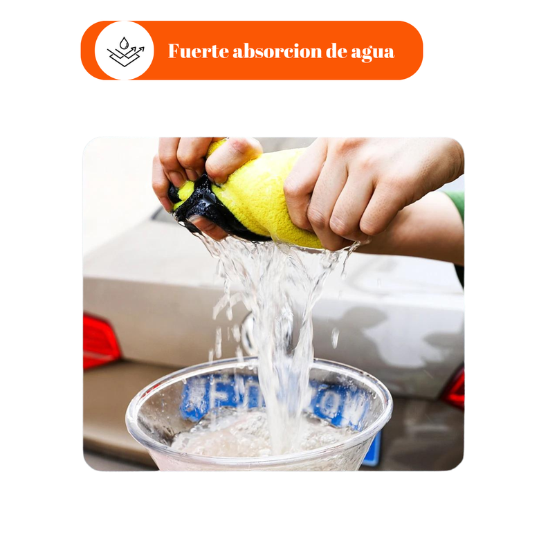 Pack 12 Paños Tollas Microfibra Para Secado Del Auto 30x40cm-3