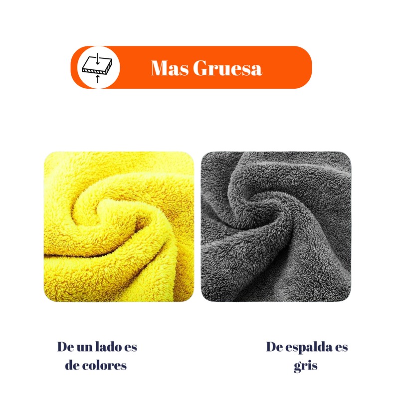 Pack 12 Paños Tollas Microfibra Para Secado Del Auto 30x40cm-7
