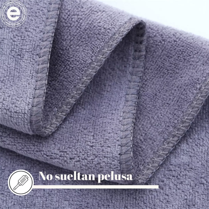 Pack 2 Toallas Microfibra 140x70 + 75x35 Set Secado Rapido-4