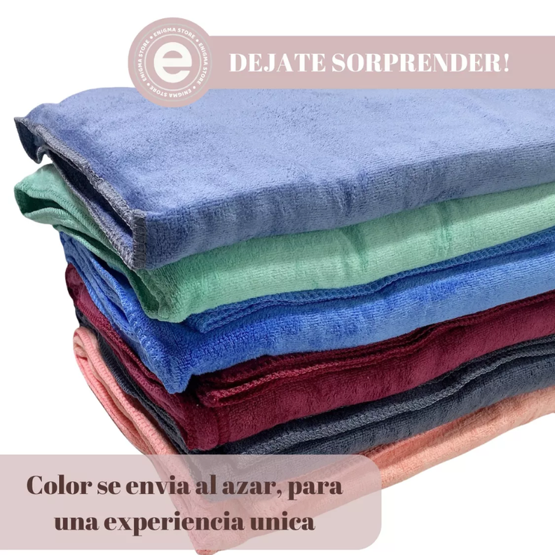 Pack 2 Toallas Microfibra 140x70 + 75x35 Set Secado Rapido-7