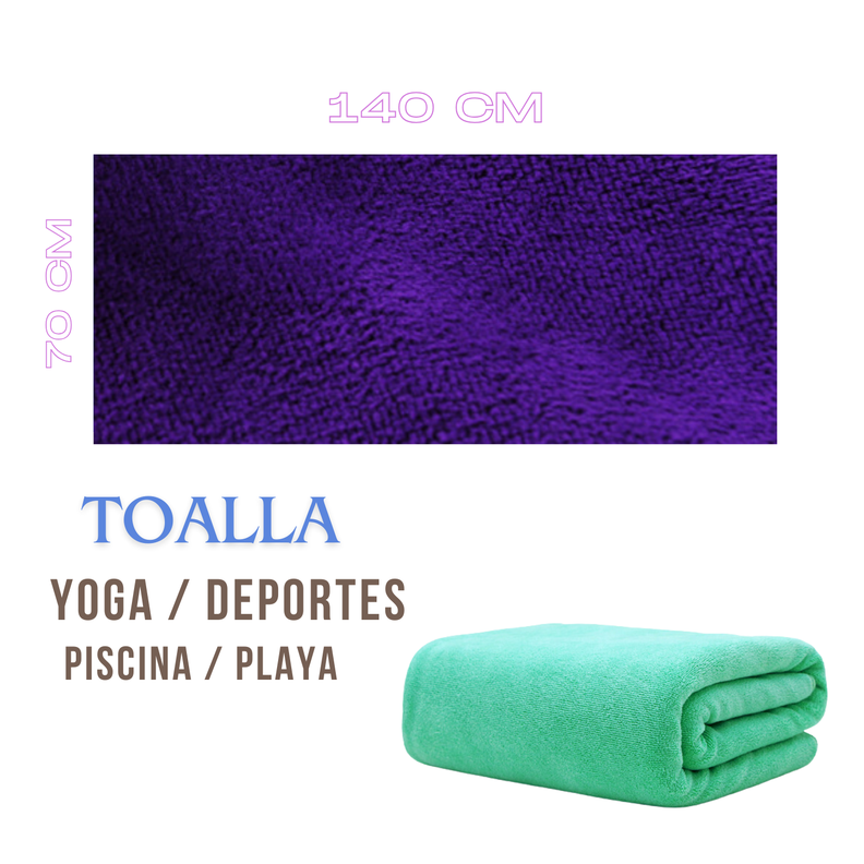 Toalla Baño Ducha De Microfibra Secado Rapido Natacion Viaje Gym-1