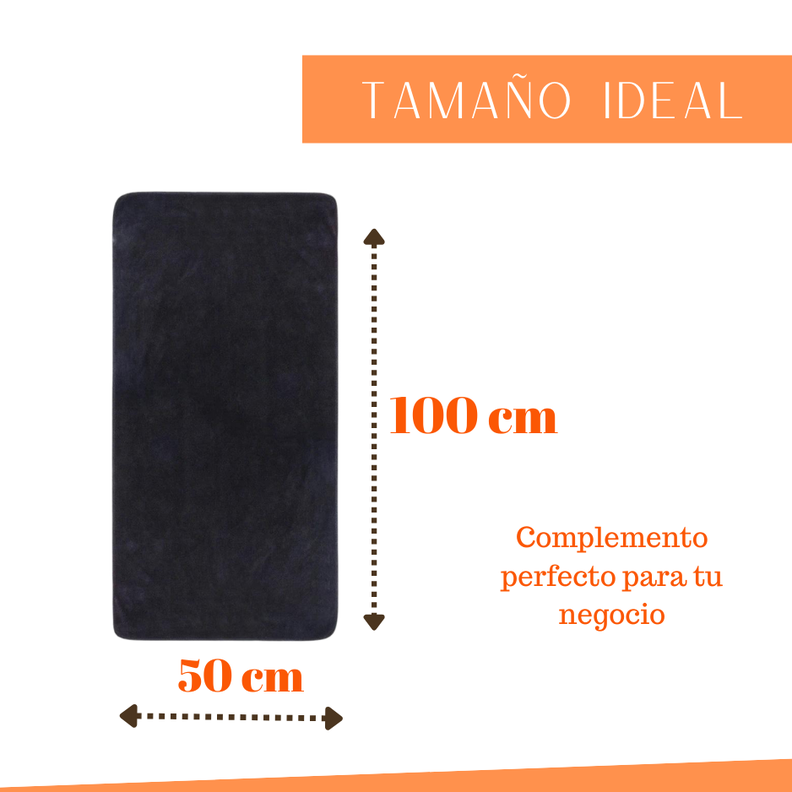 Pack 6 Toalla Negra Peluqueria Hotel Barberia Spa Gym 50x100-3