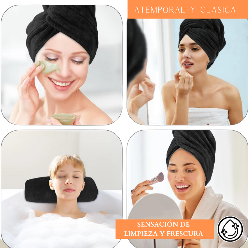Pack 6 Toalla Negra Peluqueria Hotel Barberia Spa Gym 50x100-5