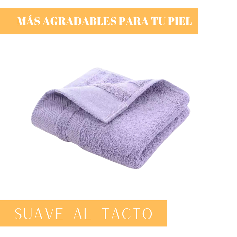 Pack 3 Toalla Cuerpo Manos y Cara 100% Algodon Suave Absorbente-6