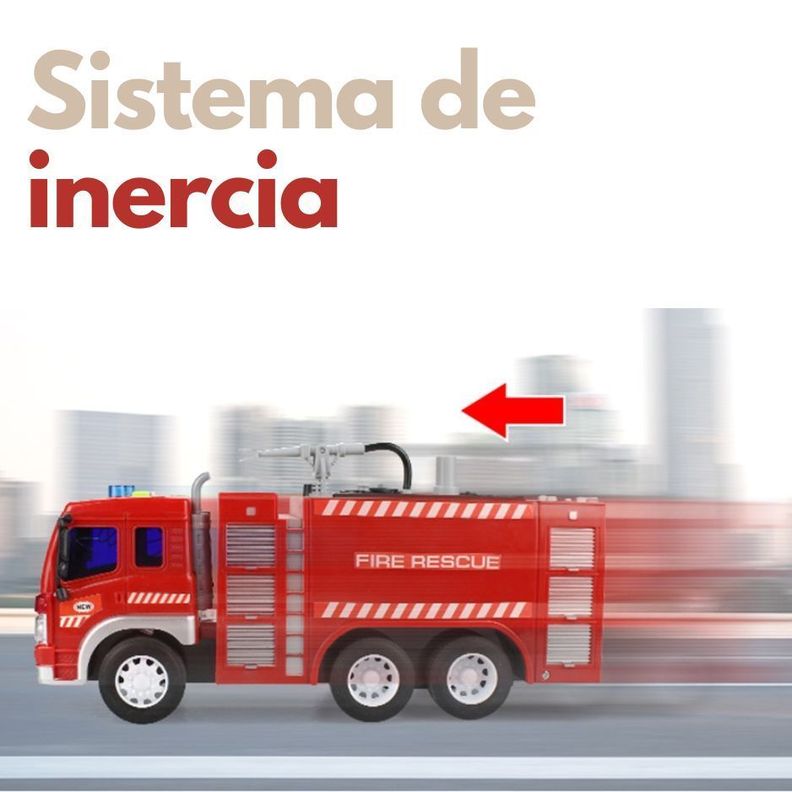 Camión De Bombero Juguete Con Luz Sonido Y Pulveriza Agua-2