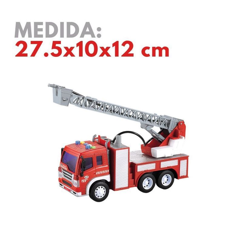 Camión De Bombero Juguete Con Luz Sonido Y Pulveriza Agua-4