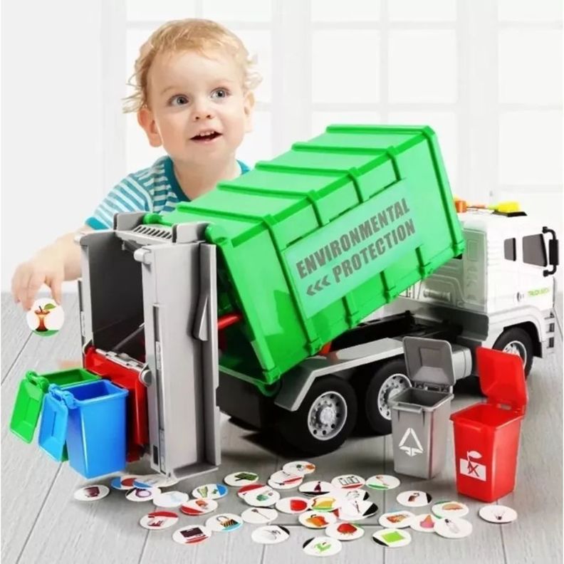 Juguete Camion De Basura Recolector Desecho Con Luz Y Sonido-1