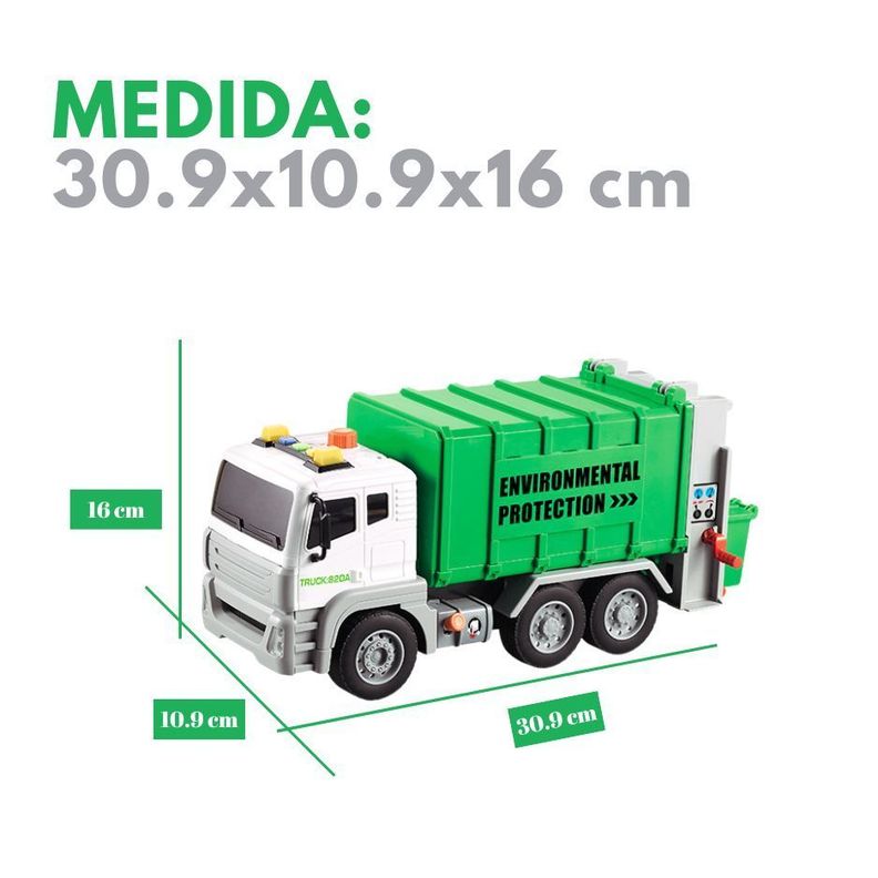 Juguete Camion De Basura Recolector Desecho Con Luz Y Sonido-2