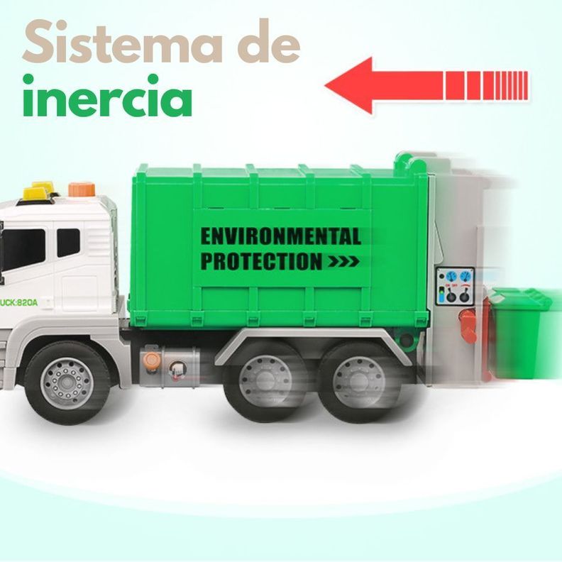 Juguete Camion De Basura Recolector Desecho Con Luz Y Sonido-4