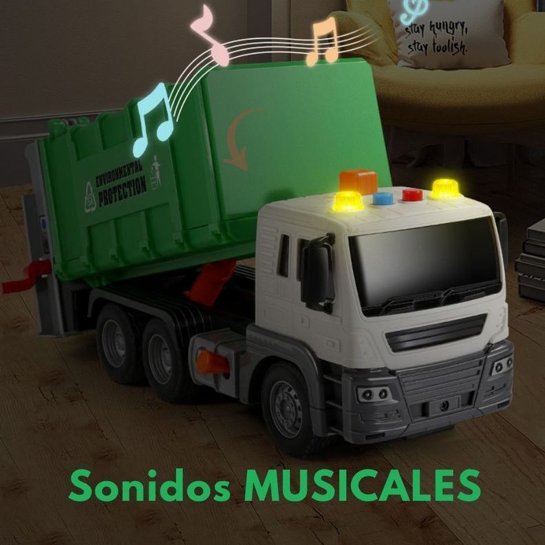 Juguete Camion De Basura Recolector Desecho Con Luz Y Sonido-7