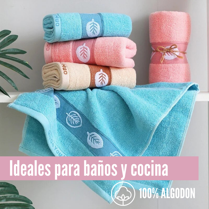 Pack 6 Toallas Algodón Mano Baño Spa Hotel Cocina 35x75-3