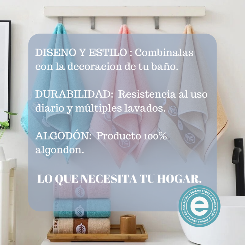 Pack 6 Toallas Algodón Mano Baño Spa Hotel Cocina 35x75-6