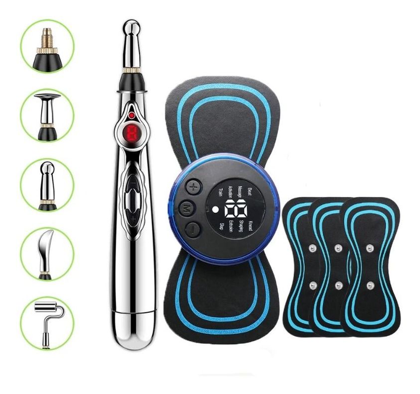 Estimulador Muscular Portatil Masajeador Packs 2 En 1-0