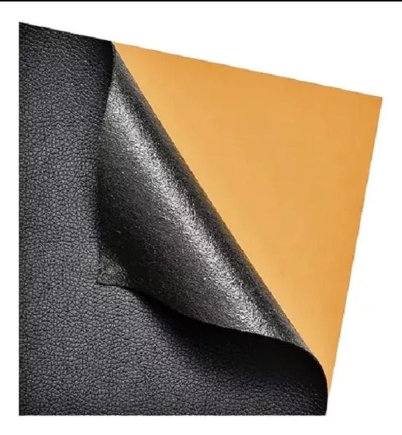 Parche Adhesivo 30x20cm Reparacion Cuero Cuerina Trabajos Negro