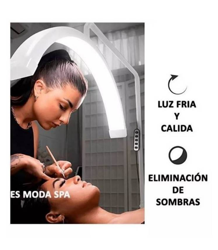 Lampara Led Media Luna Estética Para Pestañas Cejas Cutis Blanca-1