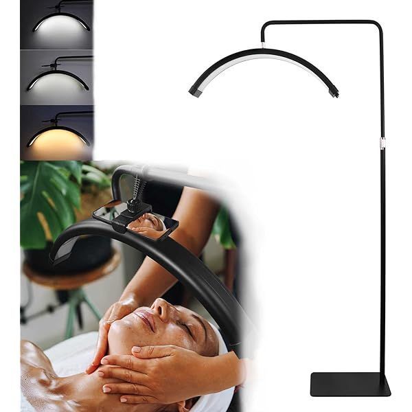 Lampara Led Media Luna Estética Para Pestañas Cejas Cutis Negro-1