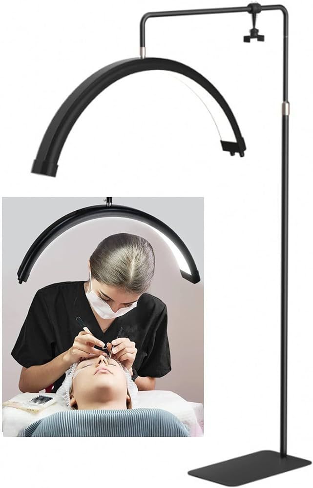 Lampara Led Media Luna Estética Para Pestañas Cejas Cutis Negro-0