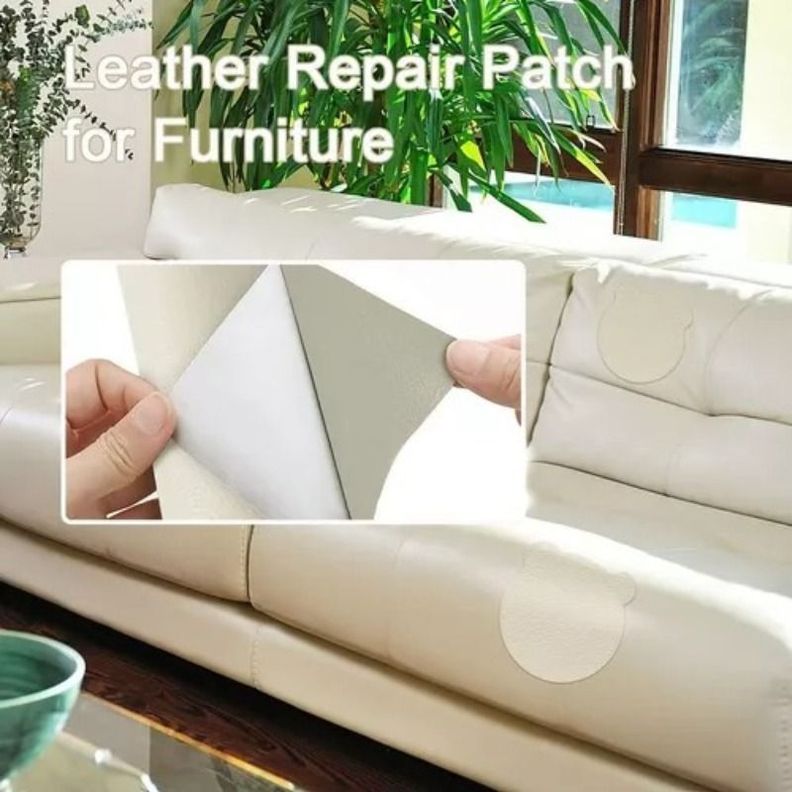 Parche Autoadhesivo De Cuero Para Reparar Sofás De 50x137cm Crema-4