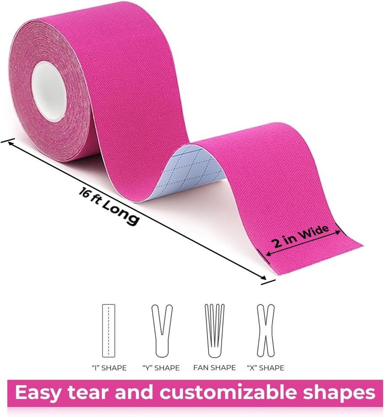  Pack 3 Rollos 5cm x 5m Cinta de Kinesiología Vendaje kinesiológico-4