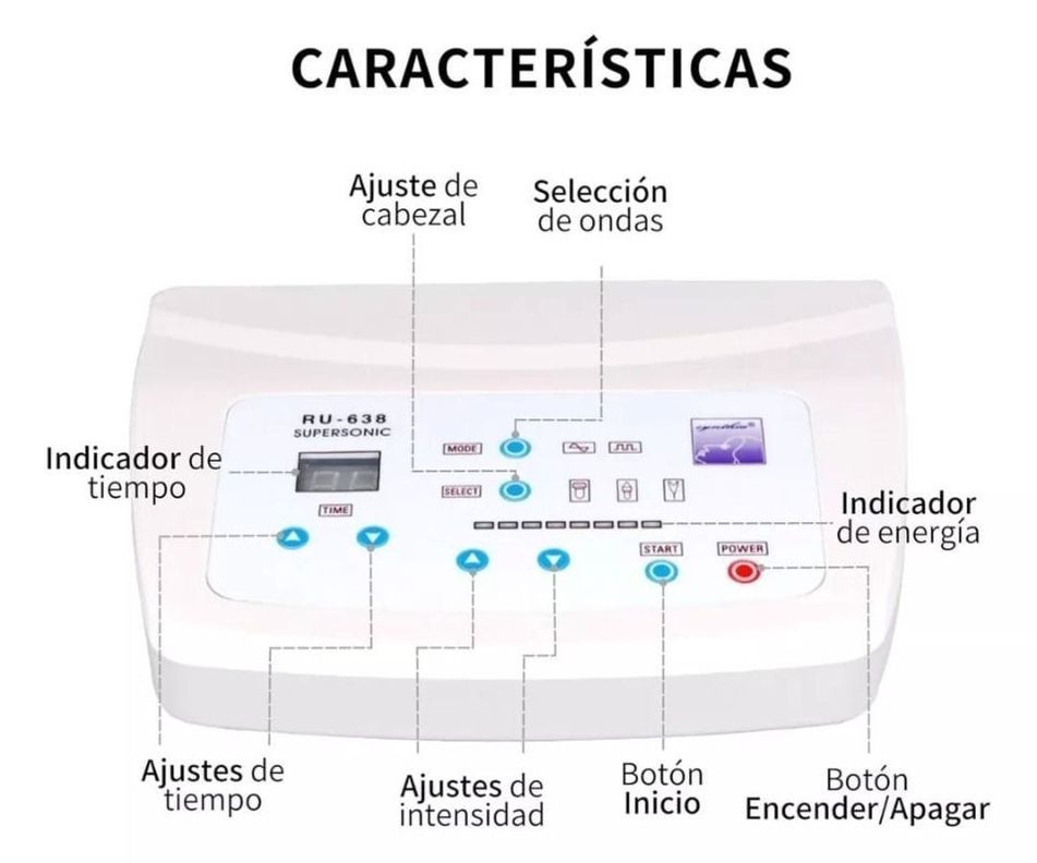 Ultrasonido Profesional 2 En 1 Corporal Y Facial 1 A 3 Mhz-3