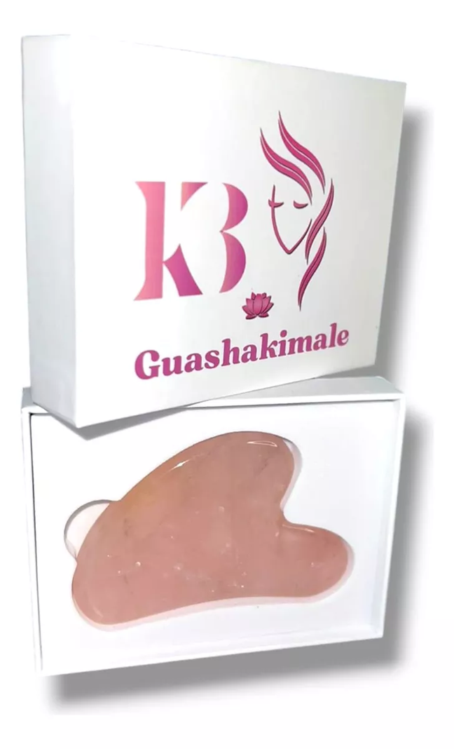 Gua Sha Cuarzo Rosado 100% piedra natural-2