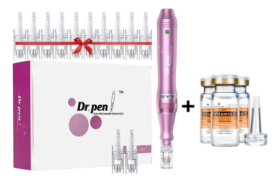 Dermapen Dr Pen M7-w+12 Agujas +3 Apollas De Vitamina C-0