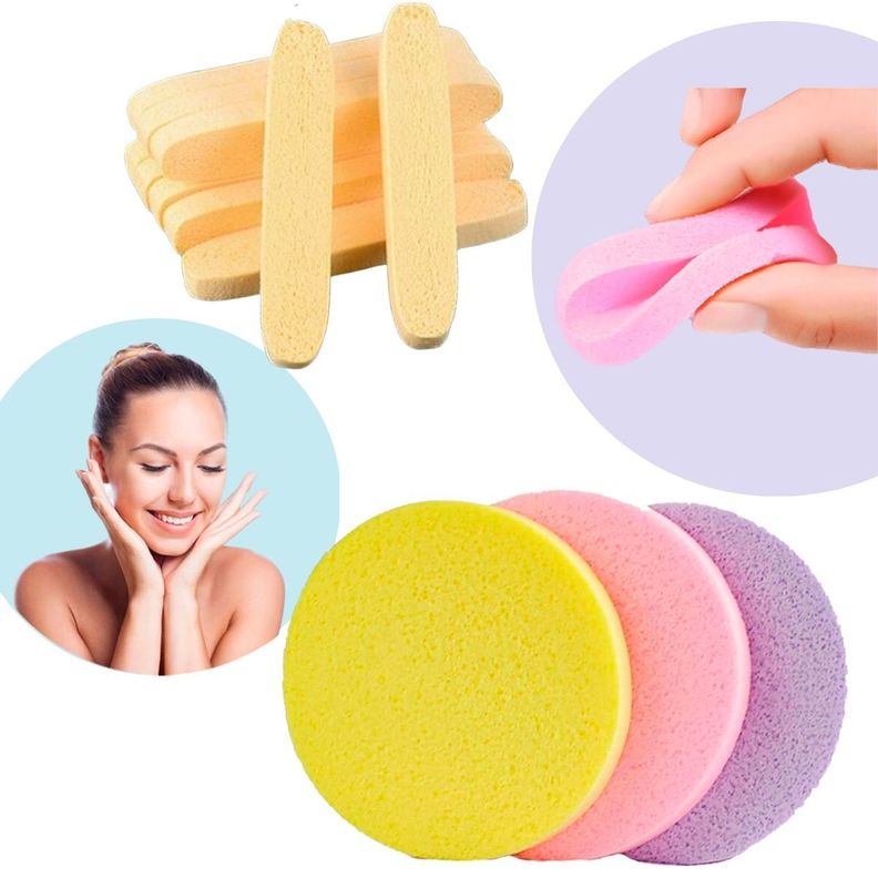 12 Pcs De Esponja Comprimida  Facial, Limpieza Facial.-3